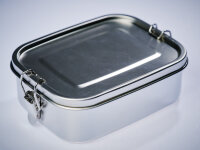 Lunch Box Edelstahl 800 ml ohne Unterteilung (ohne Gravur)